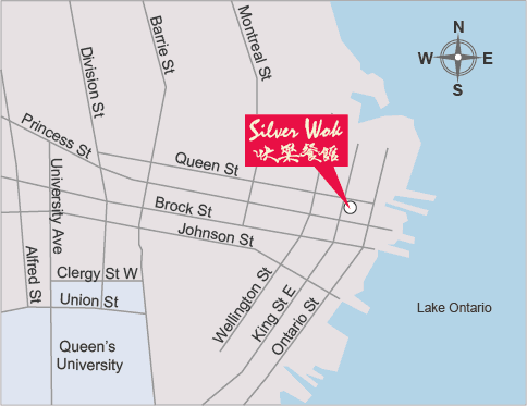 Map of Kingston, Ontario, Canada - Silver Wok Chinese Restaurant